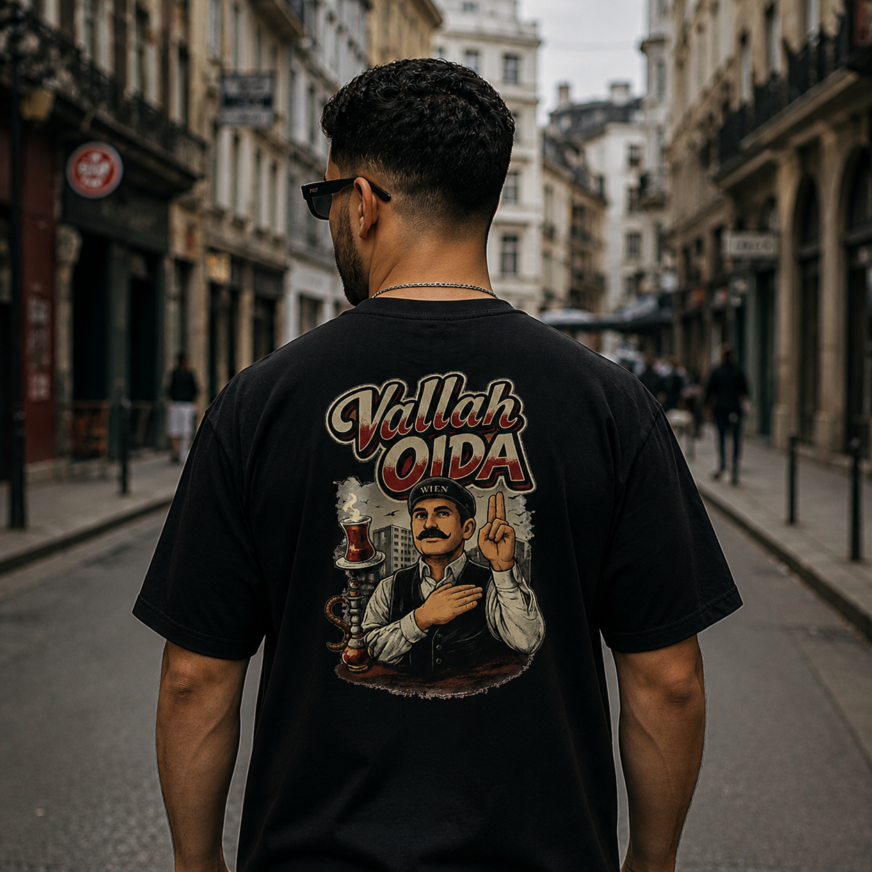 Strizzi Boutique "Vallah Oida" - Unisex classic tee Hinten