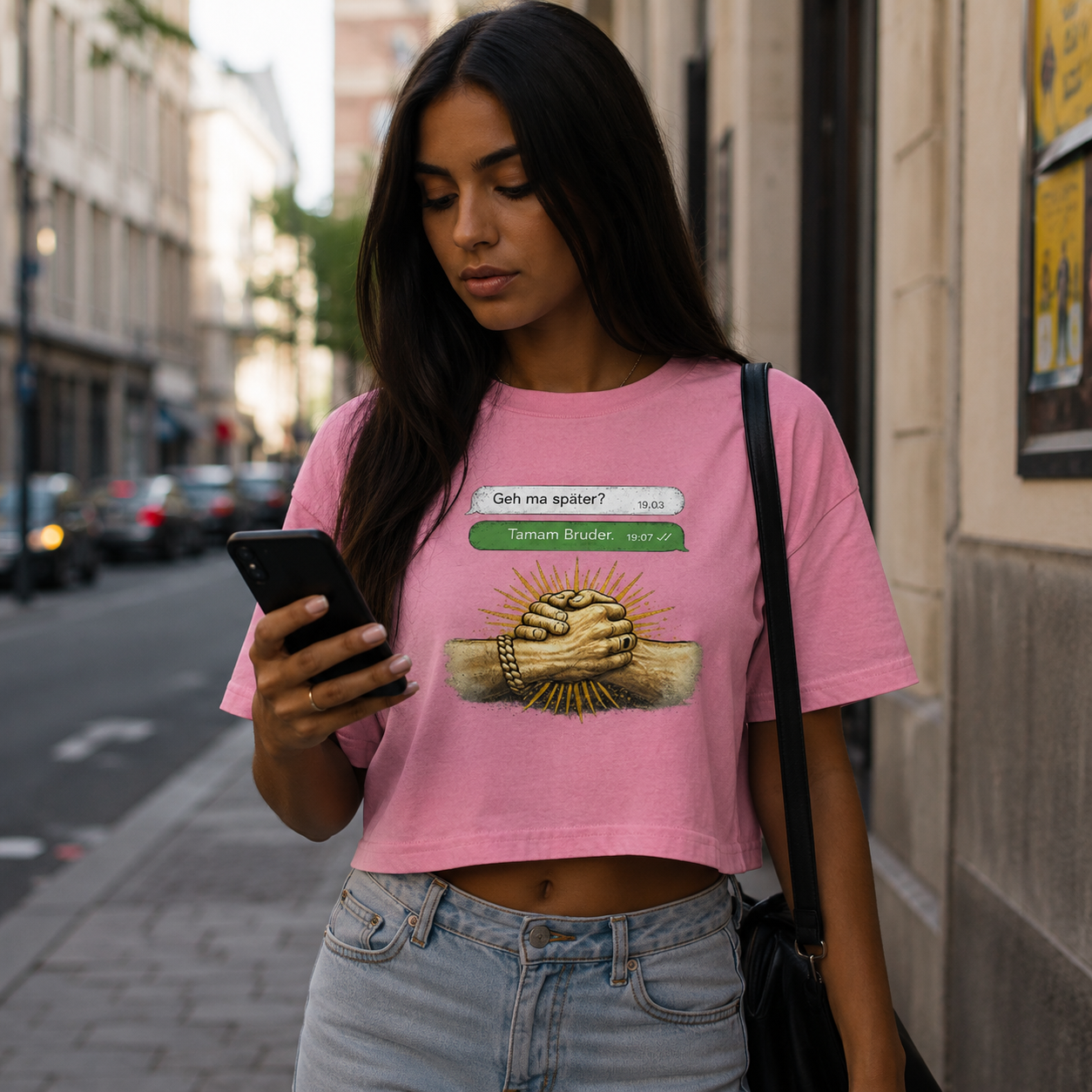 Strizzi Boutique "Tamam Bruder" - Women’s crop top Vorne