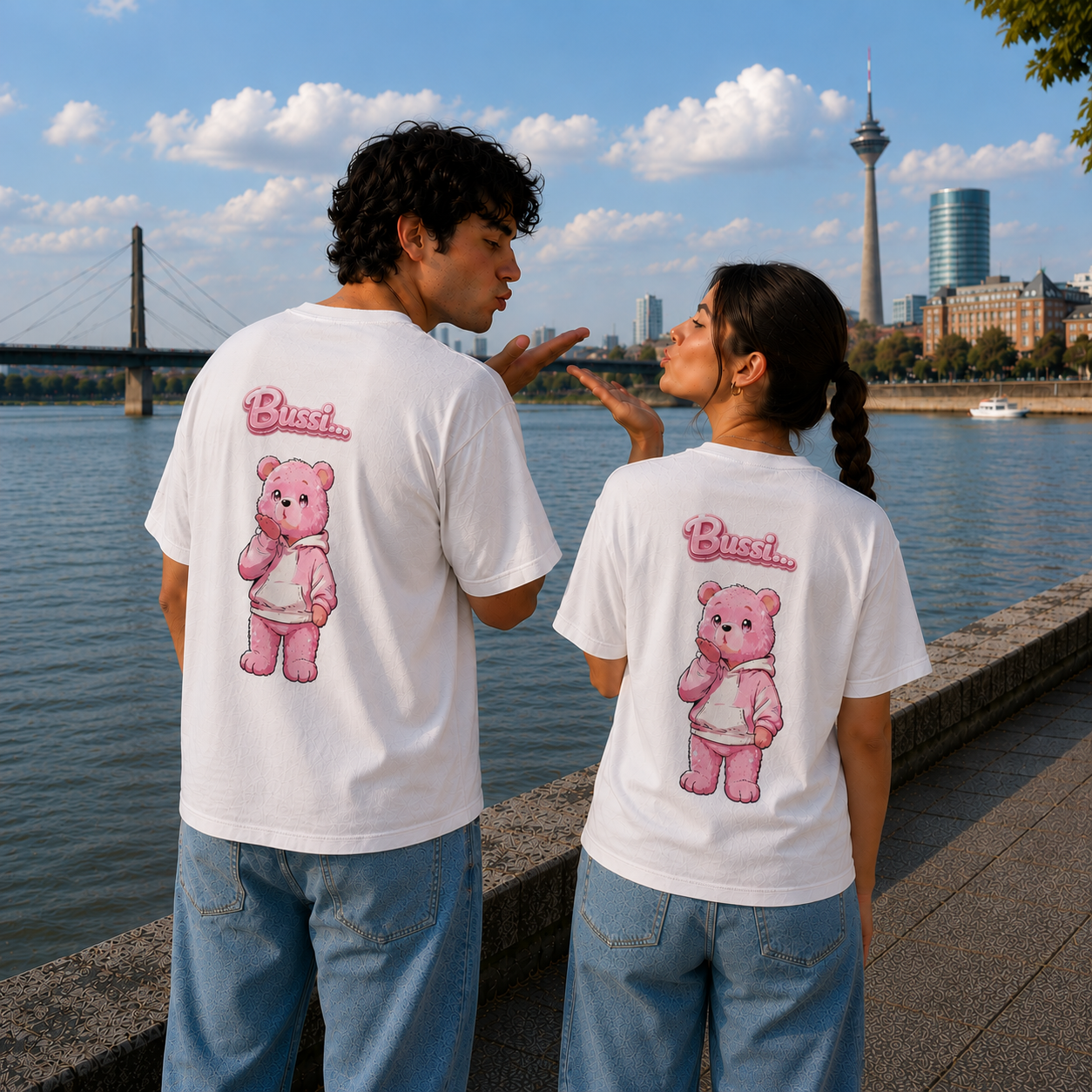 Strizzi Boutique "Bussibär" - Unisex classic tee DE Hinten