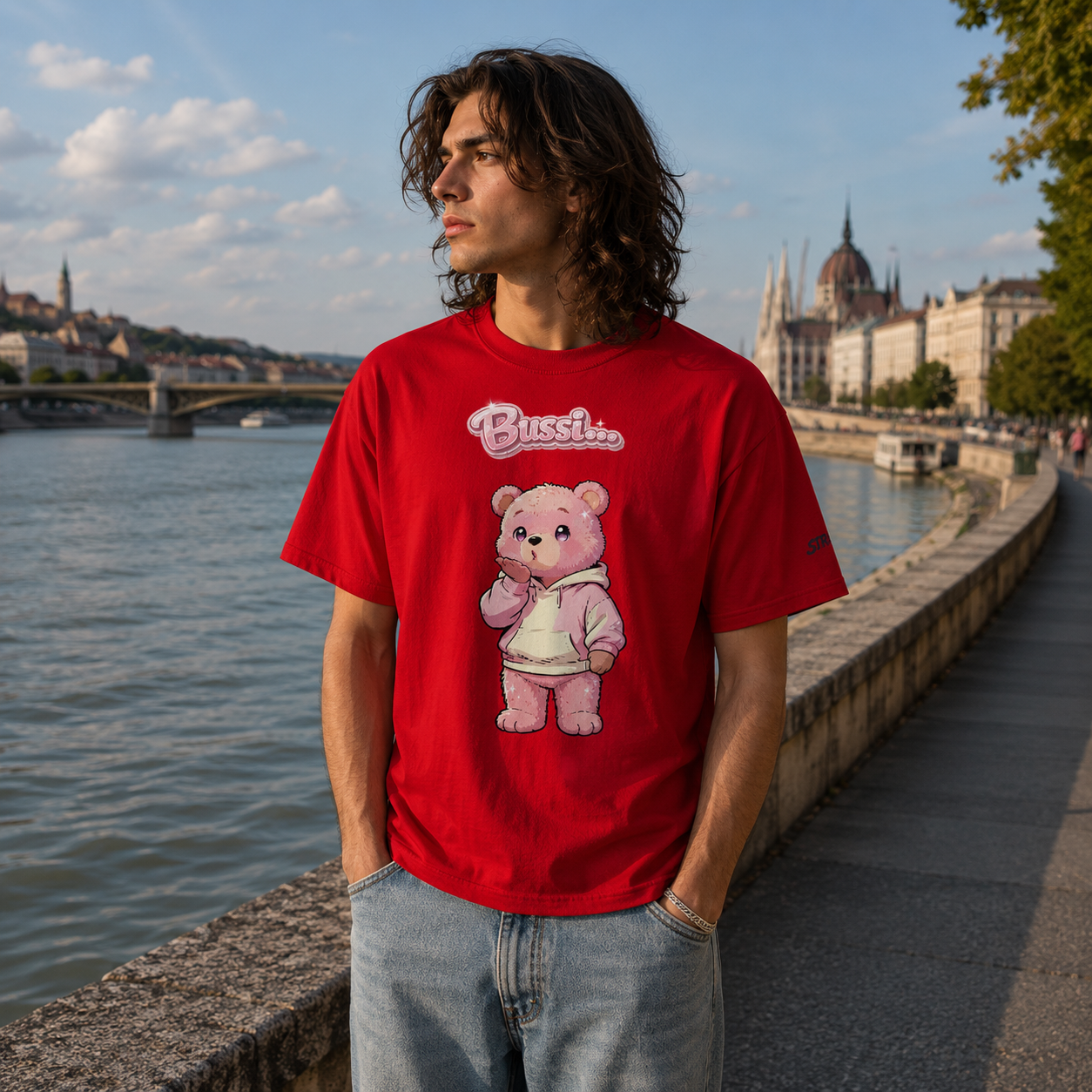Strizzi Boutique "Bussibär" - Unisex classic tee DE Vorne