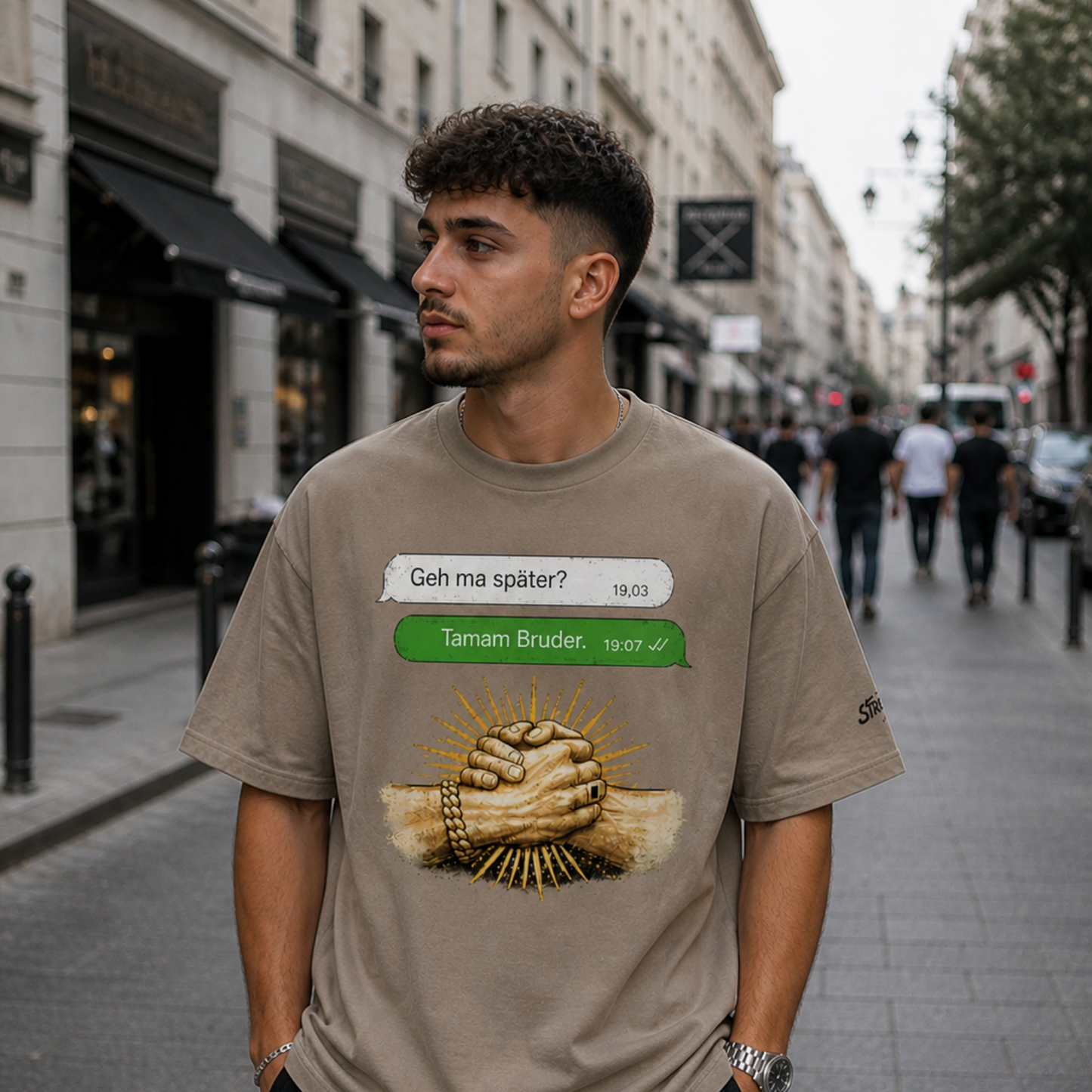 Strizzi Boutique "Tamam Bruder" - Unisex classic tee Vorne