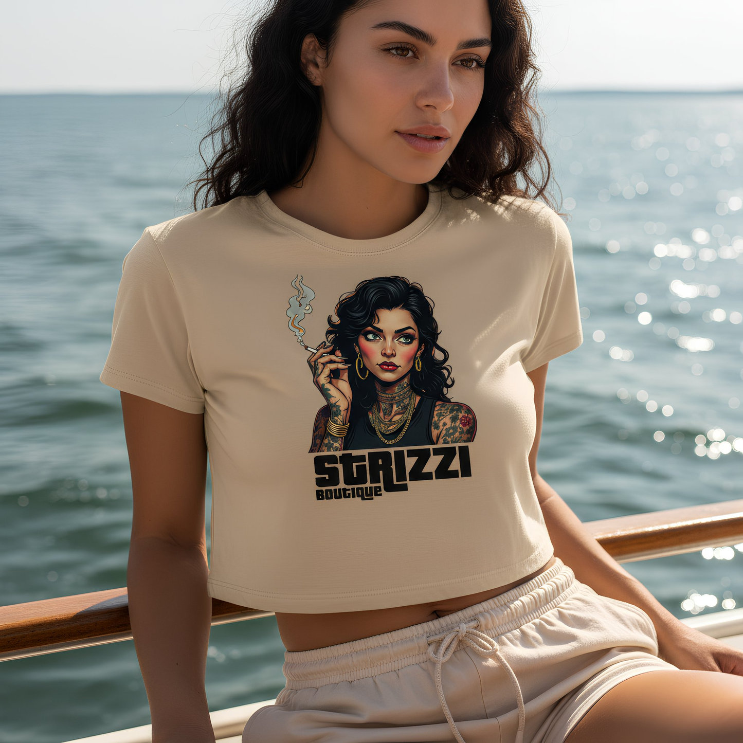 Strizzi Boutique "GTA" - Women’s crop top hinten