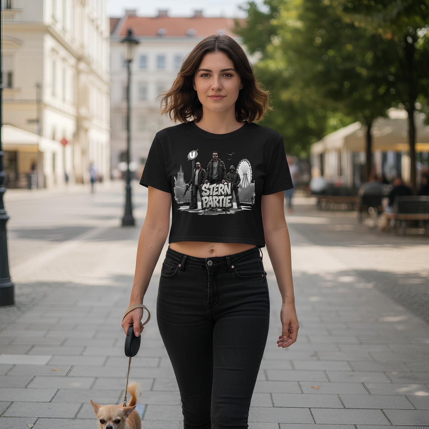 Strizzi Boutique "Stern Partie" Deutsch- Women’s crop top DE