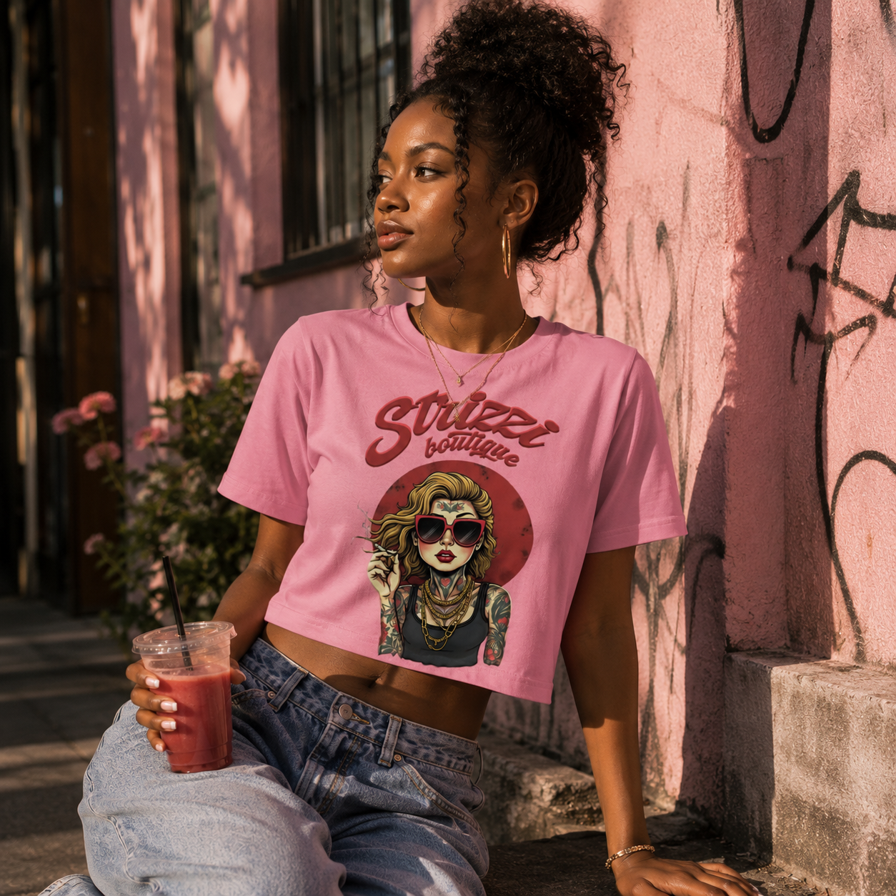 Strizzi Boutique "Grätzl Queen" - Women’s crop top vorne