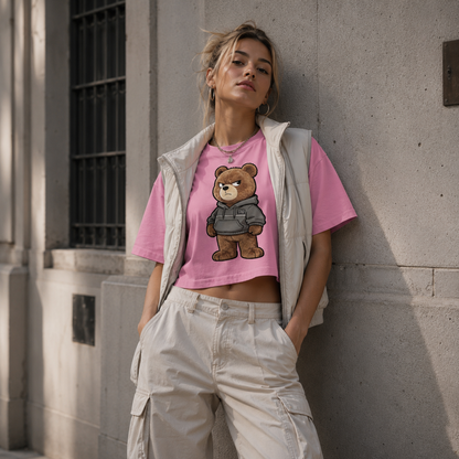 Strizzi Boutique "Problembär" ohne Schrift - Women’s crop top Vorne