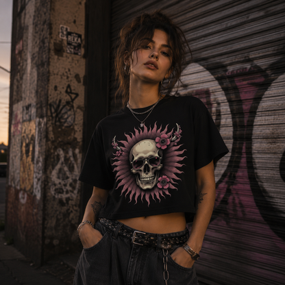 Strizzi Boutique "Pretty in Death"- Women’s crop top