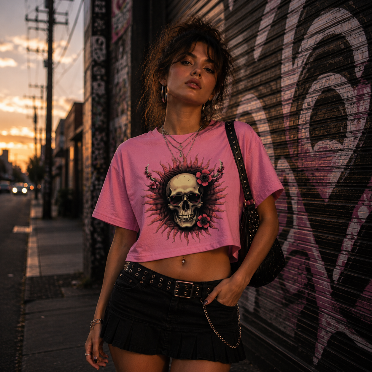 Strizzi Boutique "Pretty in Death"- Women’s crop top