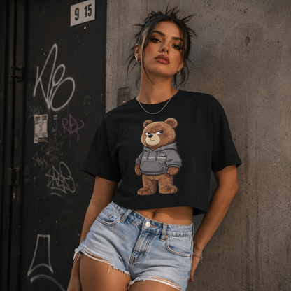 Strizzi Boutique "Problembär" ohne Schrift - Women’s crop top Vorne