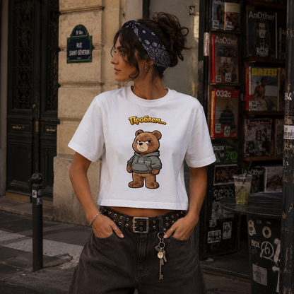 Strizzi Boutique "Problembär" - Women’s crop top KYR Vorne
