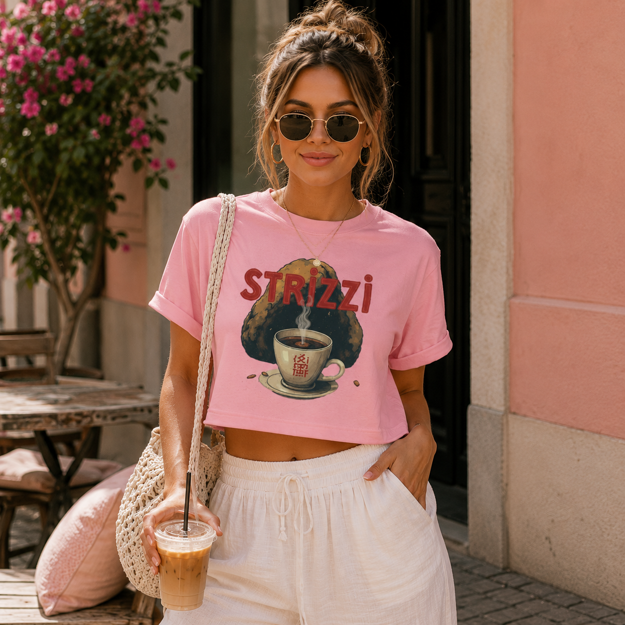 Strizzi Boutique "Dark Roast" - Women’s crop top vorne