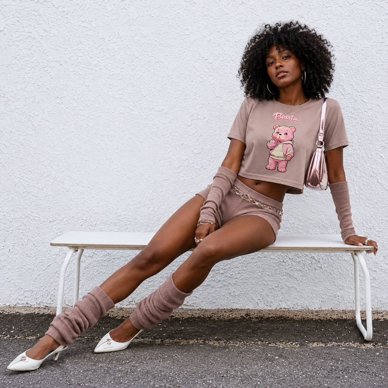 Strizzi Boutique "Bussibär" - Women’s crop top DE Vorne