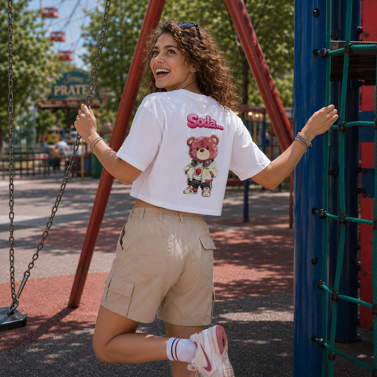 Strizzi Boutique "Soda Himbär 1" - Women’s crop top DE Hinten