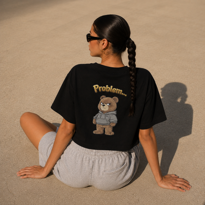 Strizzi Boutique "Problembär" - Women’s crop top DE Hinten