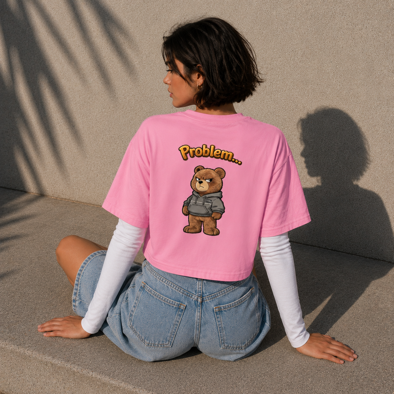 Strizzi Boutique "Problembär" - Women’s crop top DE Hinten