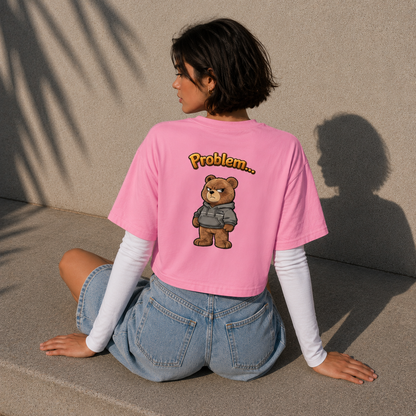 Strizzi Boutique "Problembär" - Women’s crop top DE Hinten