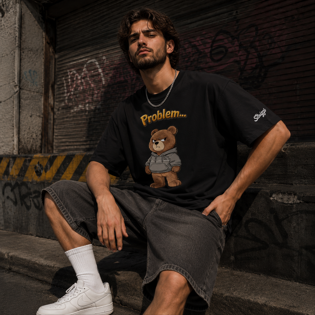 Strizzi Boutique "Problembär" - Unisex classic tee DE Vorne