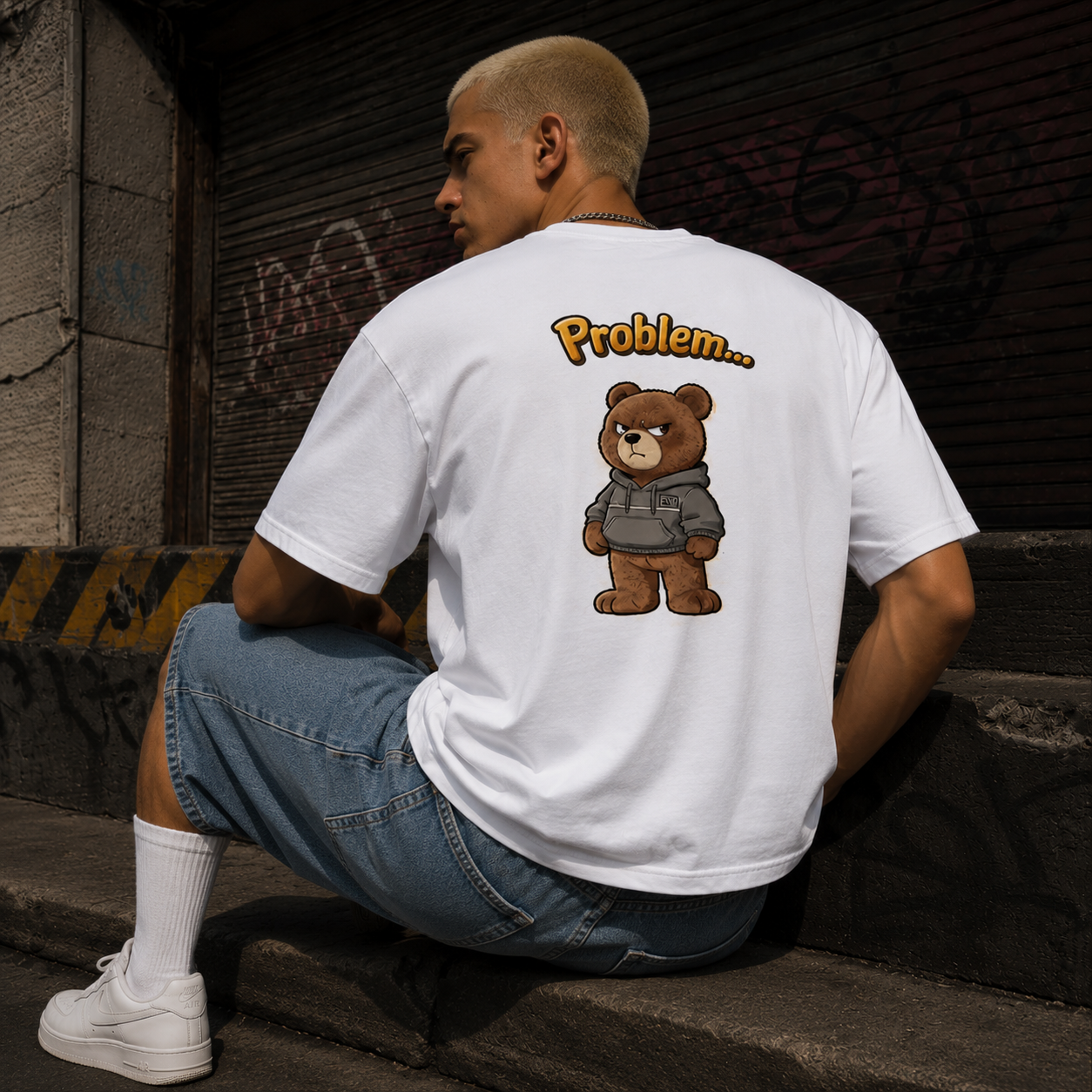 Strizzi Boutique "Problembär" - Unisex classic tee DE Hinten