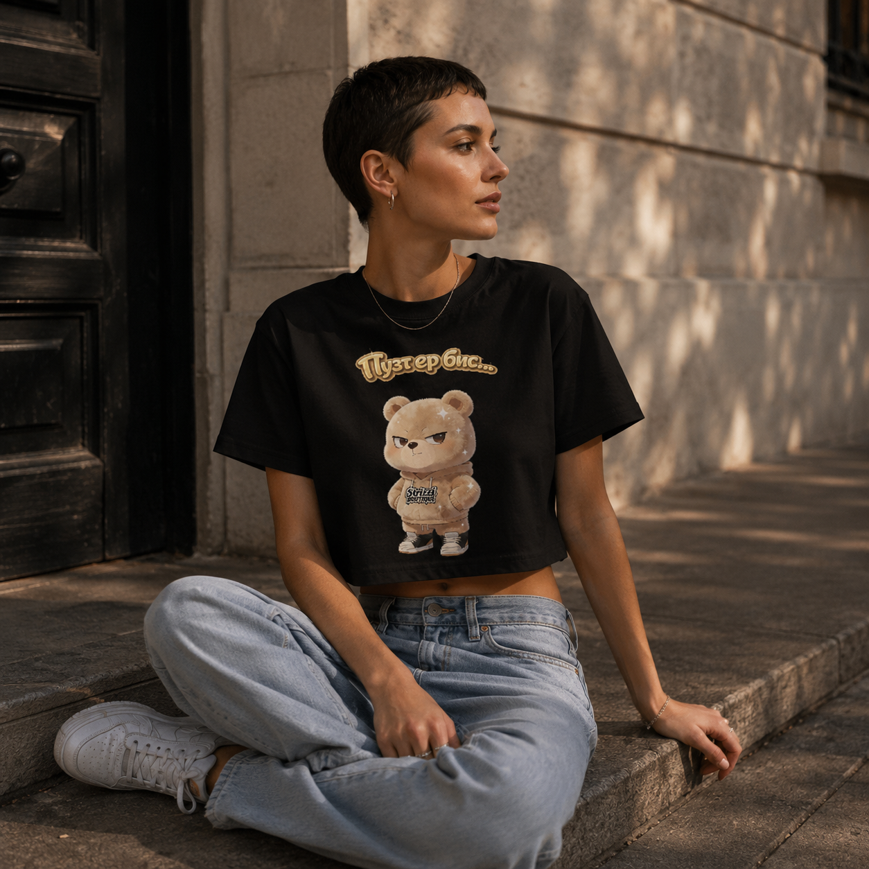 Strizzi Boutique "Putzbär" - Women’s crop top KYR Vorne