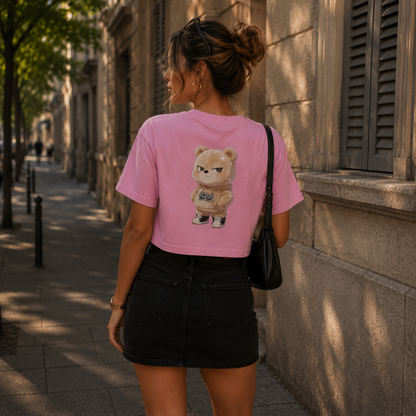 Strizzi Boutique "Putzbär" ohne Schrift - Women’s crop top Hinten