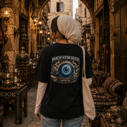 Strizzi Boutique "Mach kein Auge Moruk" - Unisex classic tee Hinten