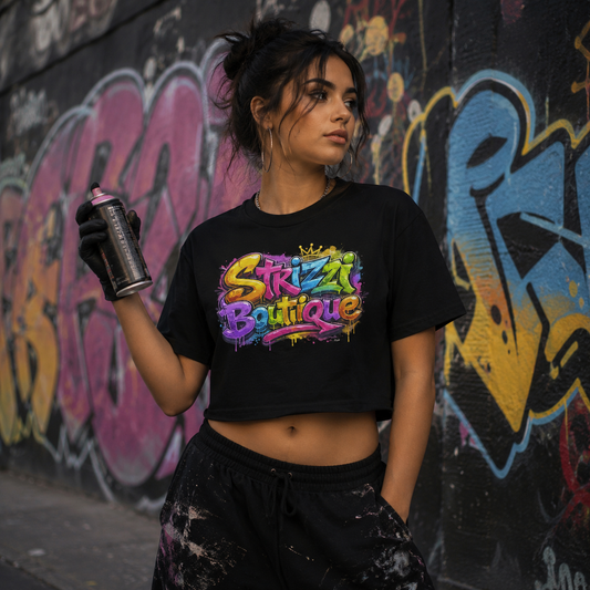 Strizzi Boutique "Graffiti 3" - Women’s crop top Vorne