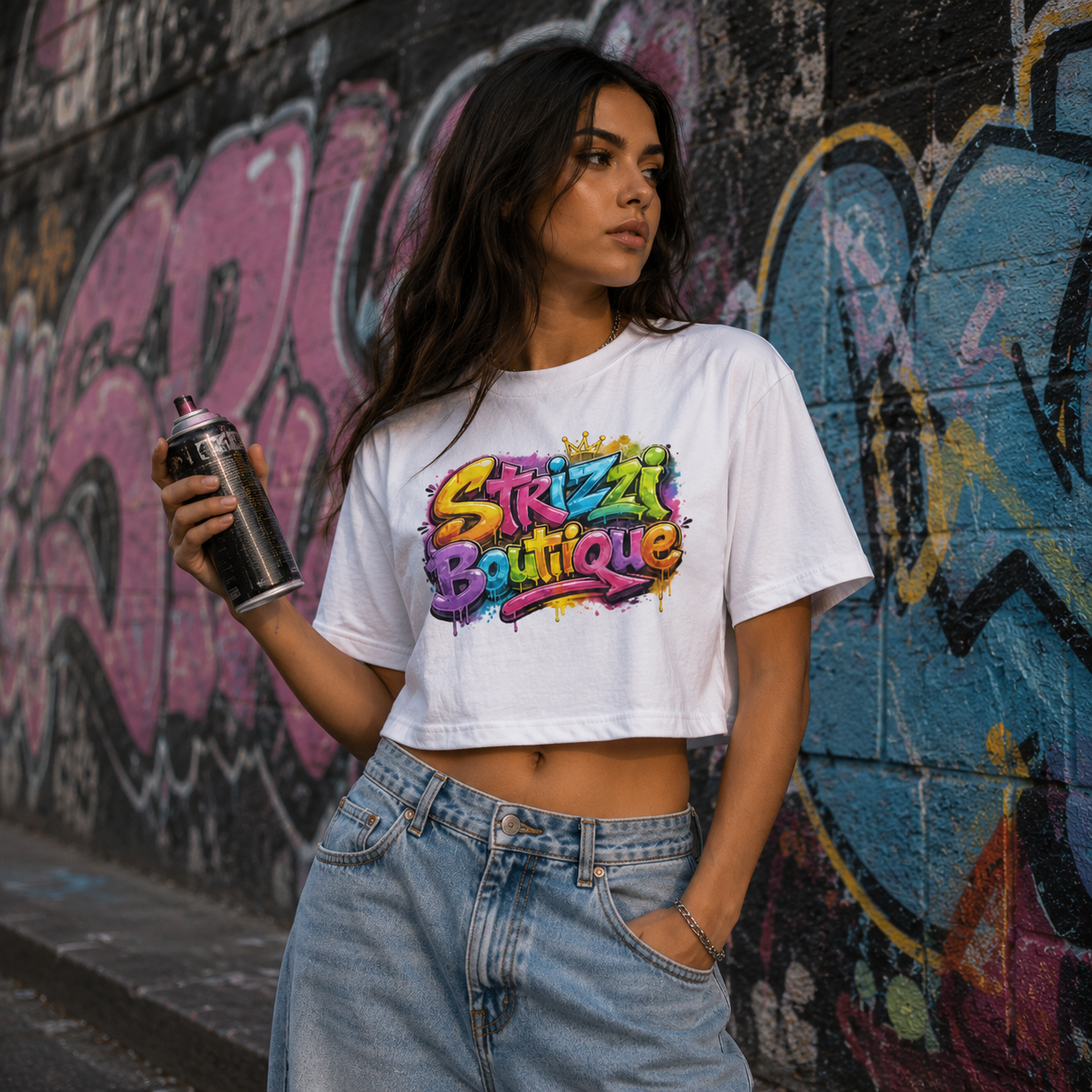 Strizzi Boutique "Graffiti 3" - Women’s crop top Vorne