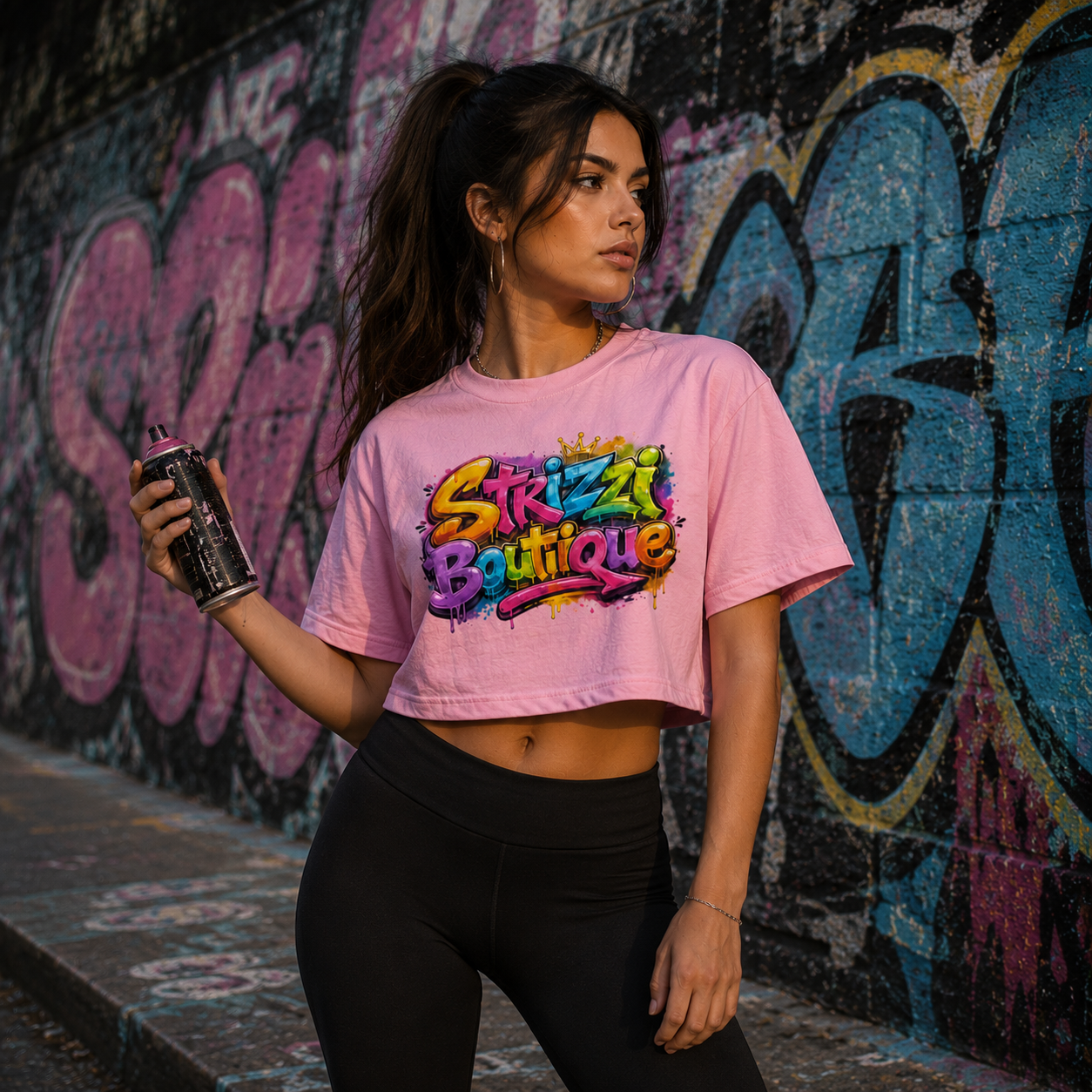 Strizzi Boutique "Graffiti 3" - Women’s crop top Vorne
