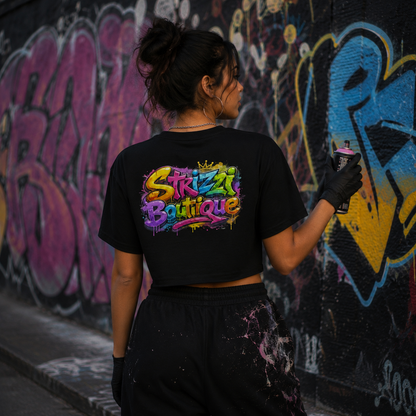 Strizzi Boutique "Graffiti 3" - Women’s crop top Hinten