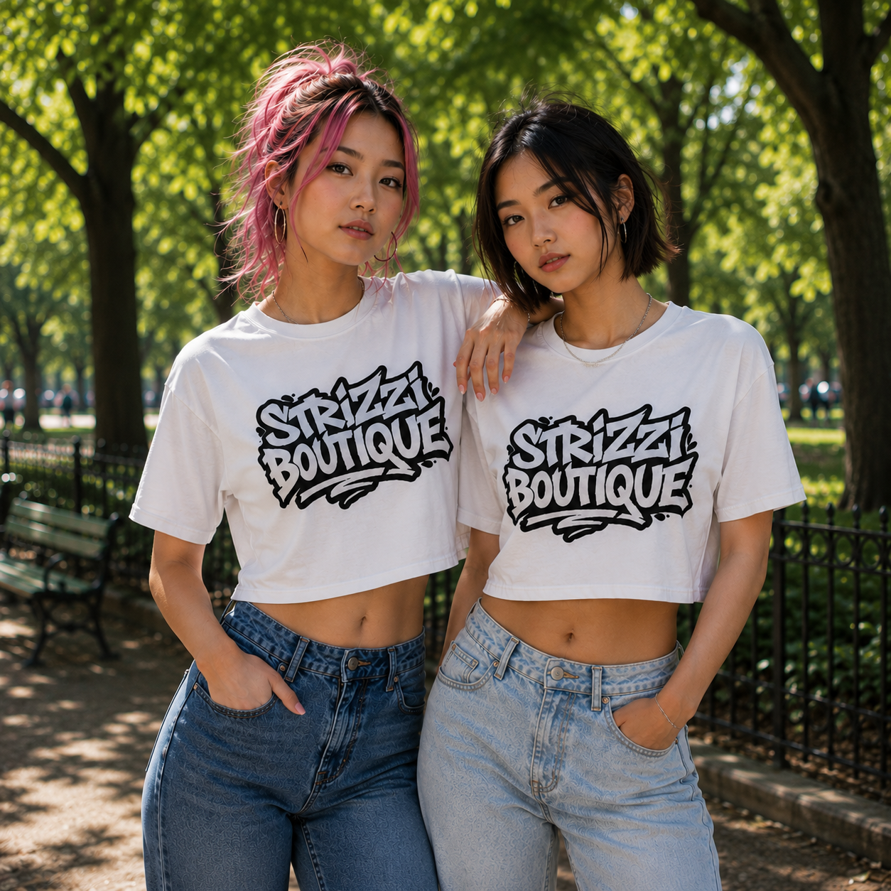 Strizzi Boutique "Graffiti 2" - Women’s crop top Vorne