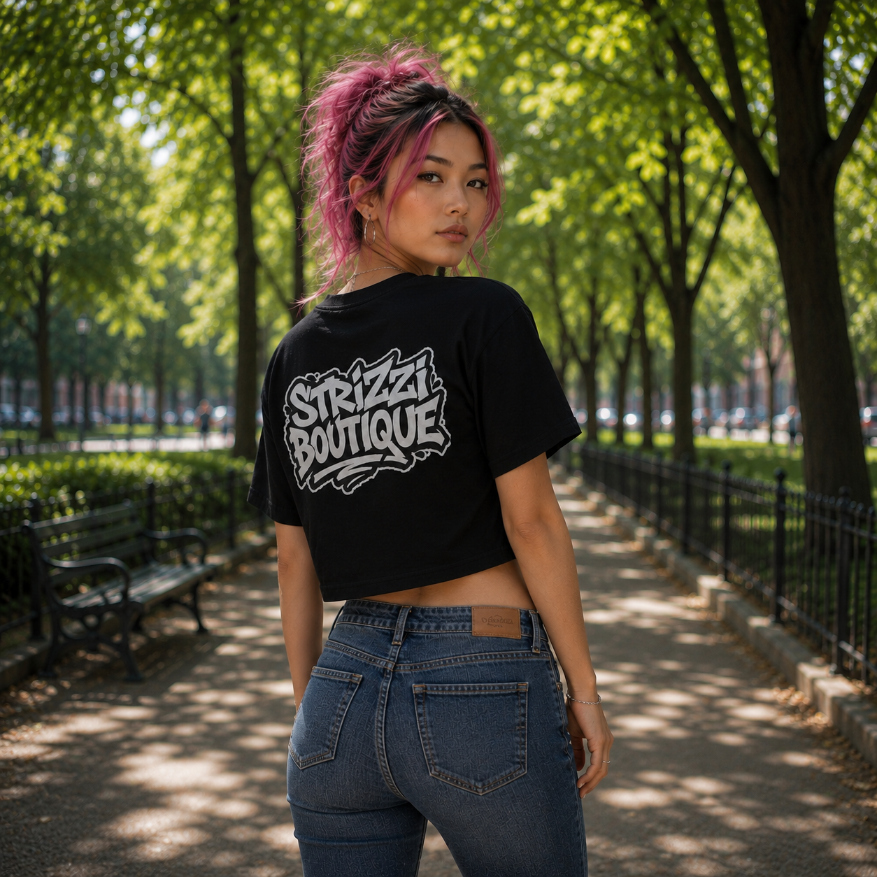 Strizzi Boutique "Graffiti 2" - Women’s crop top Hinten