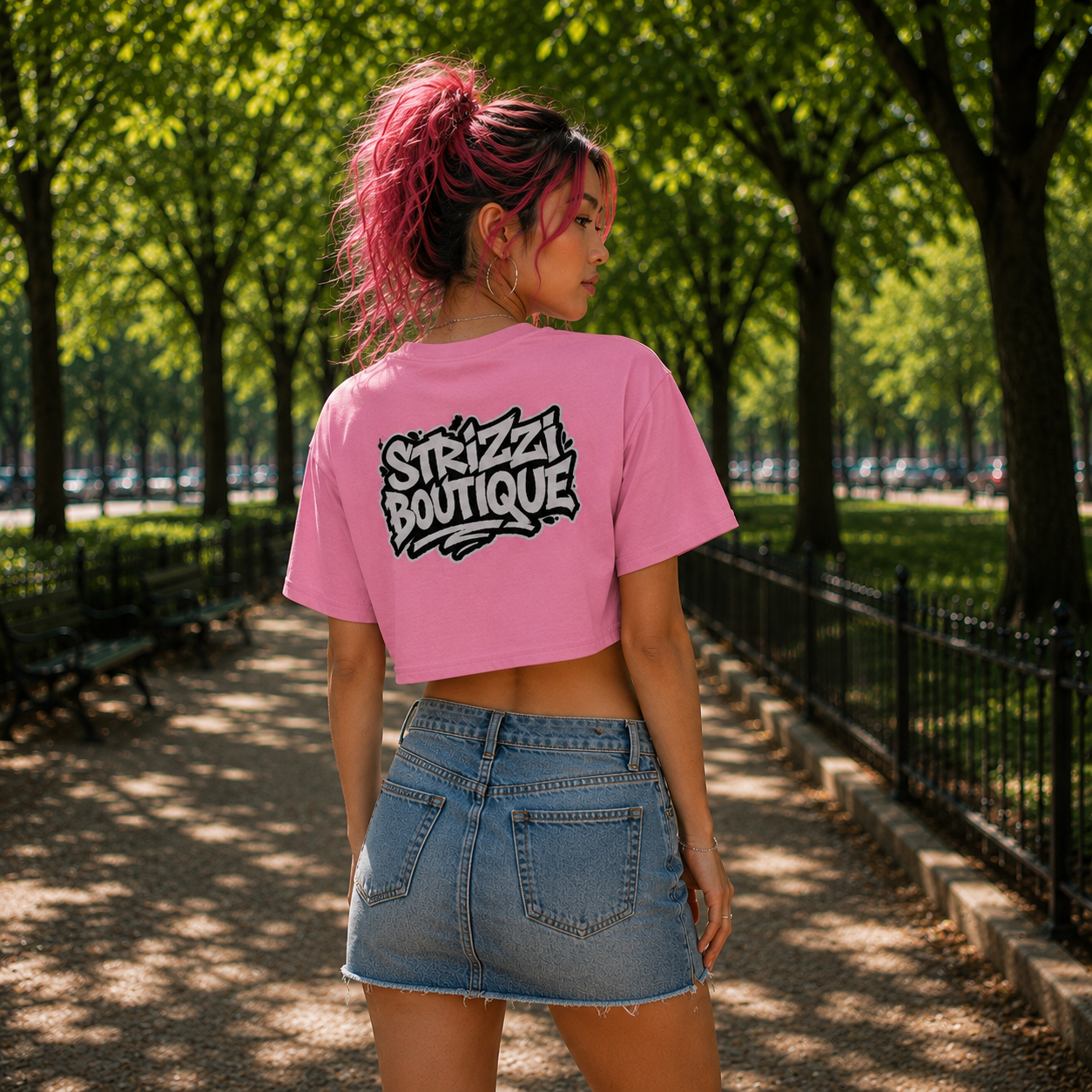 Strizzi Boutique "Graffiti 2" - Women’s crop top Hinten