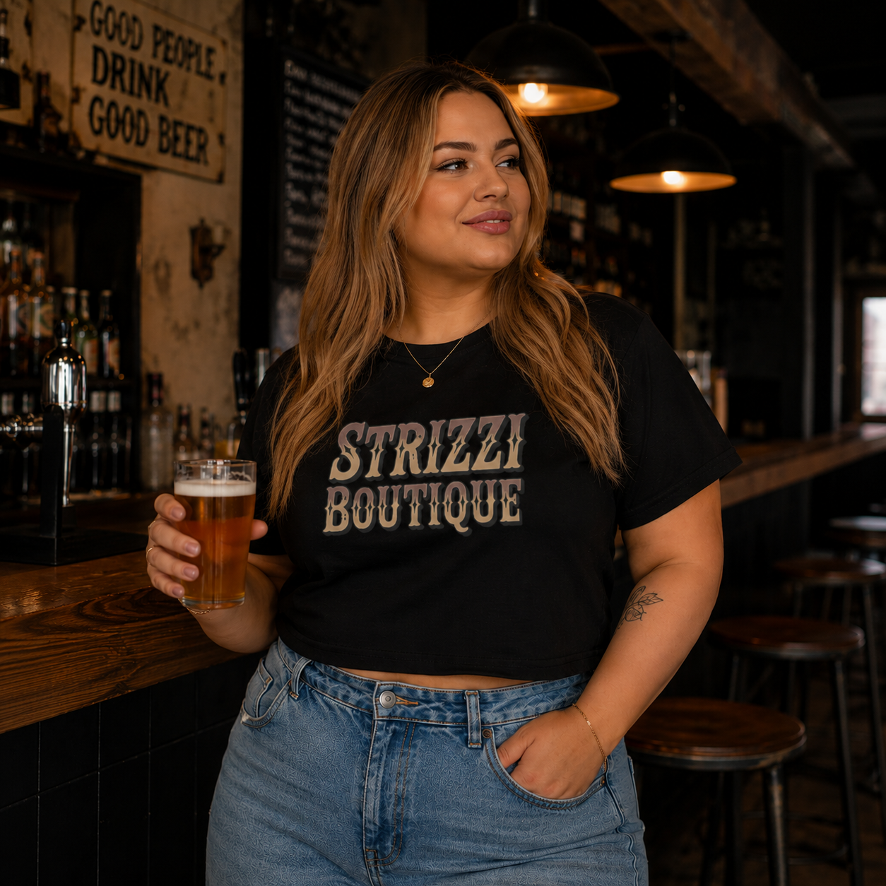 Strizzi Boutique "Saloon" - Women’s crop top Vorne