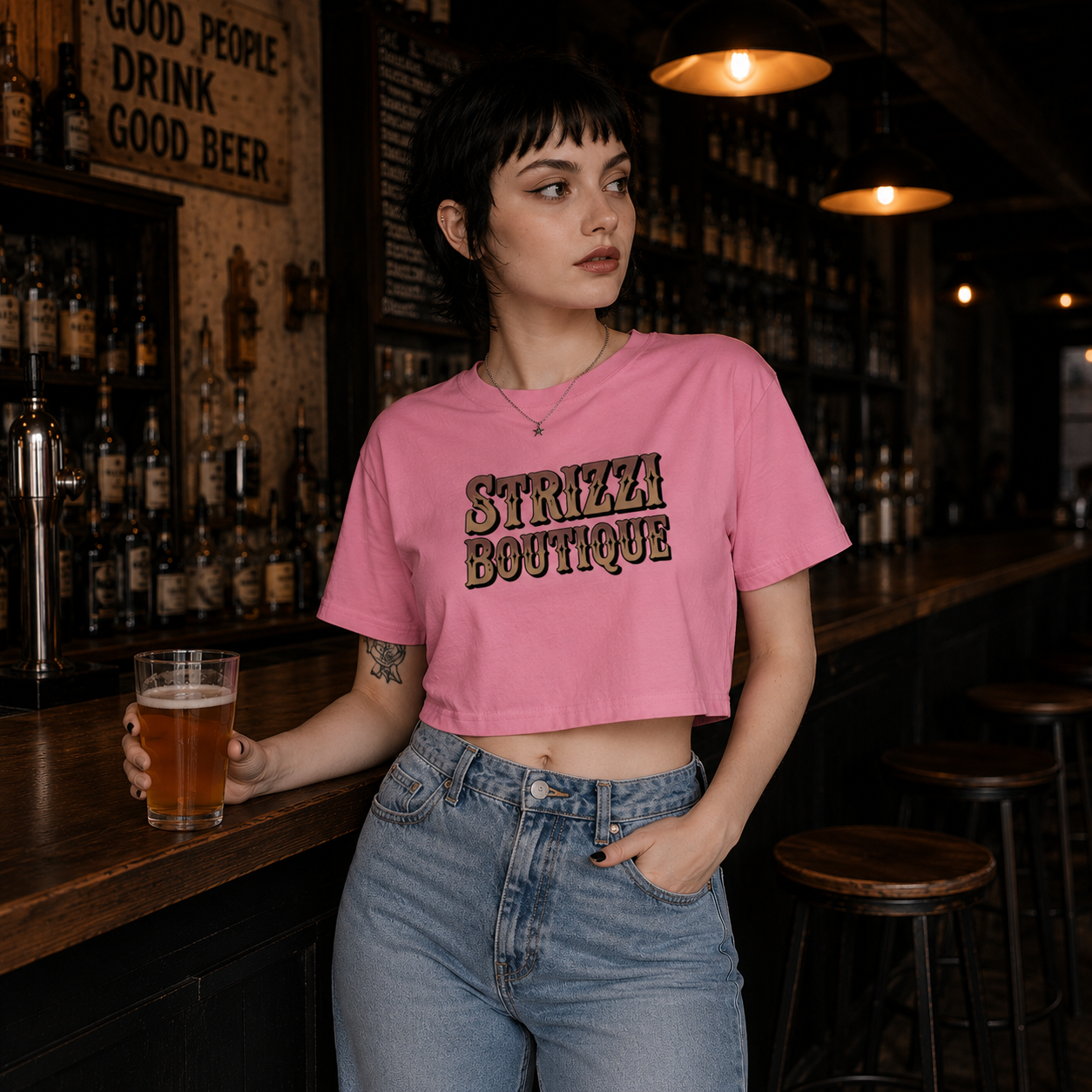 Strizzi Boutique "Saloon" - Women’s crop top Vorne