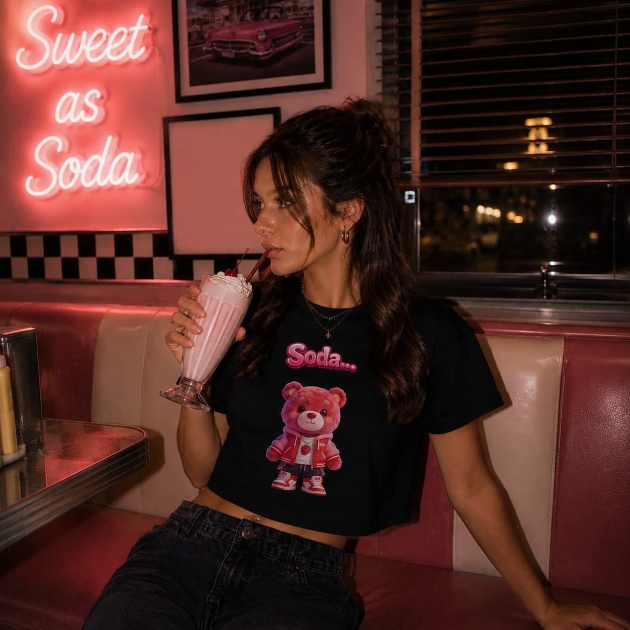 Strizzi Boutique "Soda Himbär 2" - Women’s crop top DE Vorne