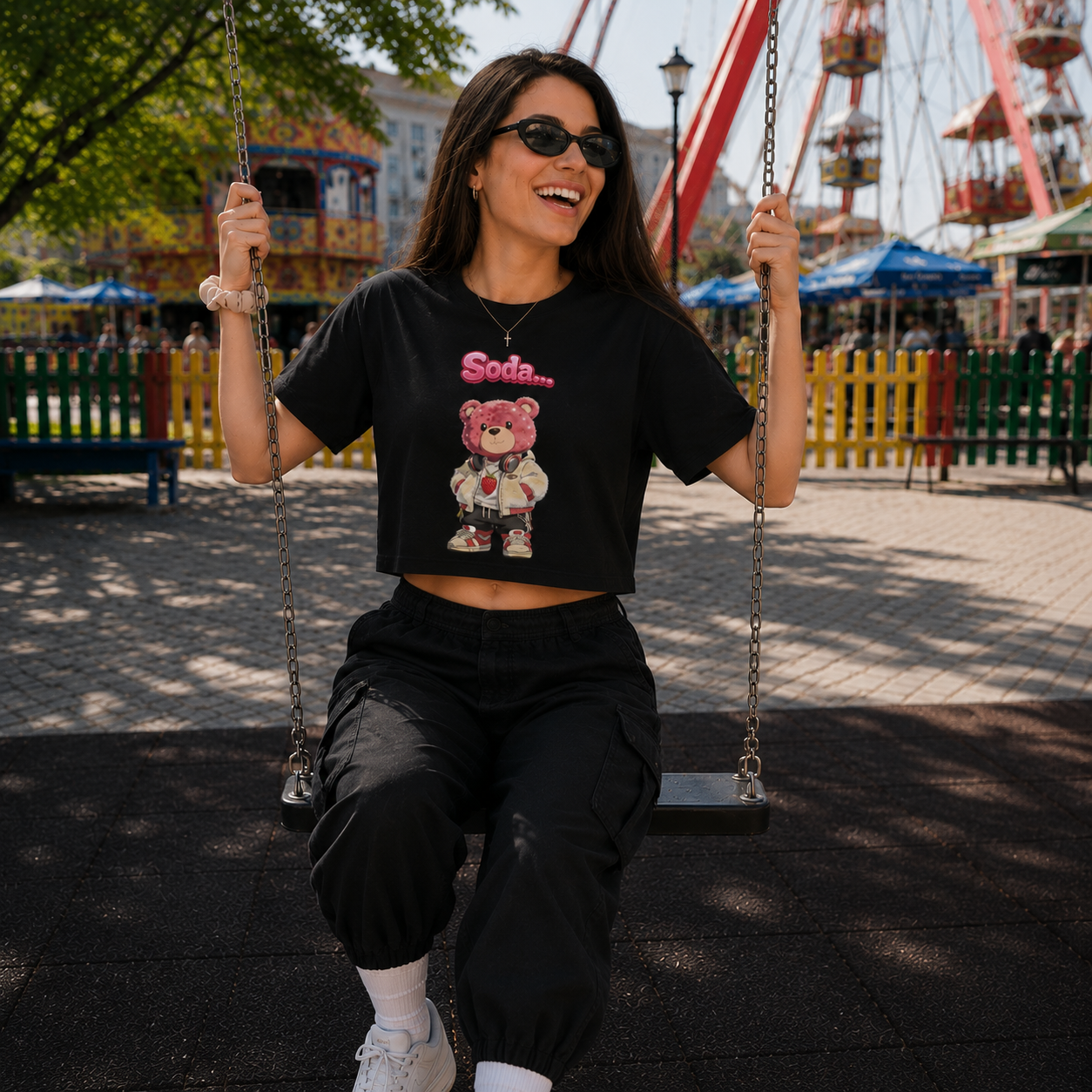 Strizzi Boutique "Soda Himbär 1" - Women’s crop top DE Vorne
