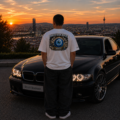Strizzi Boutique "Mach kein Auge Moruk" - Unisex classic tee Hinten