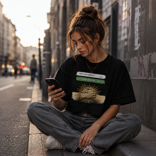 Strizzi Boutique "Tamam Bruder" - Women’s crop top Vorne