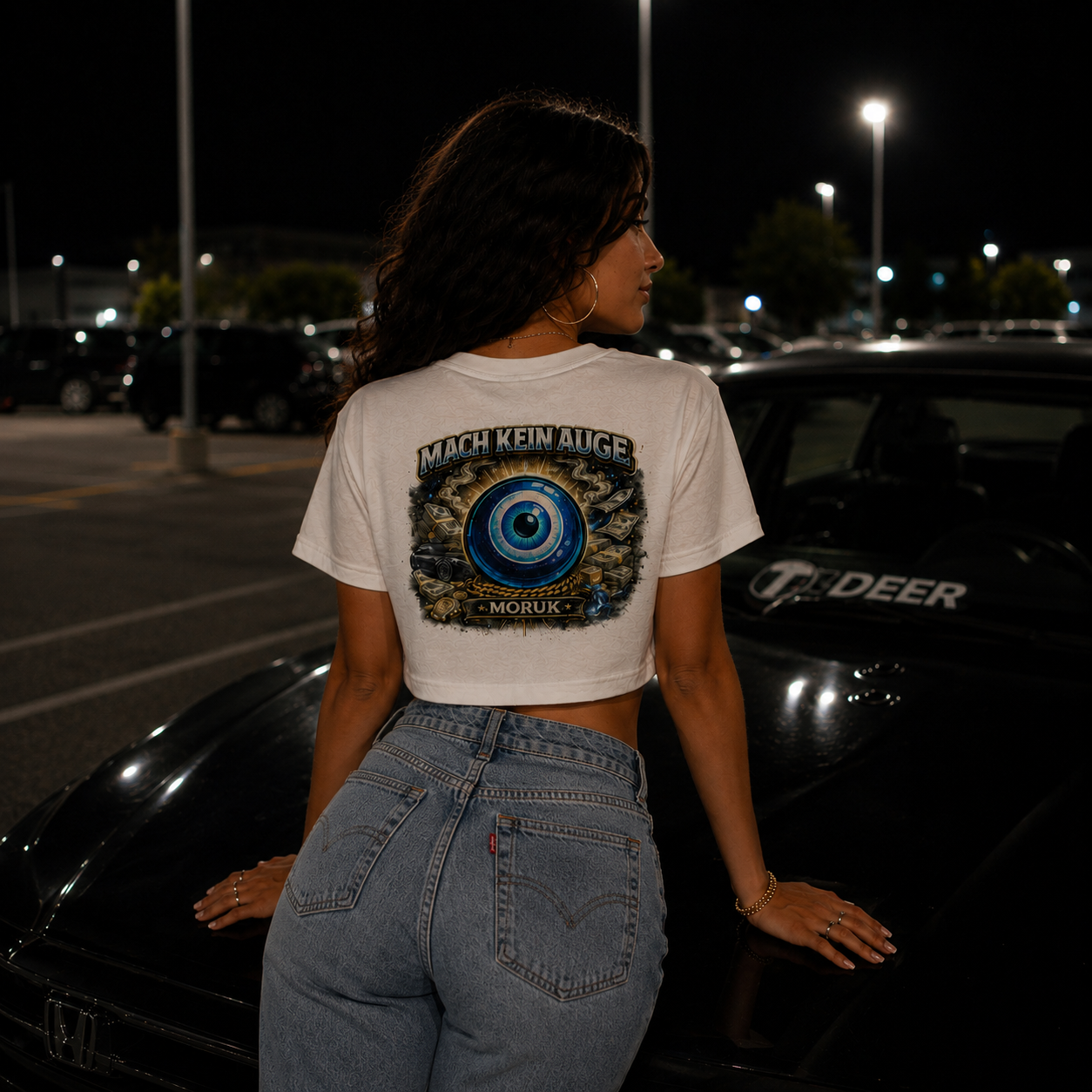 Strizzi Boutique "Mach kein Auge Moruk" - Women’s crop top Hinten