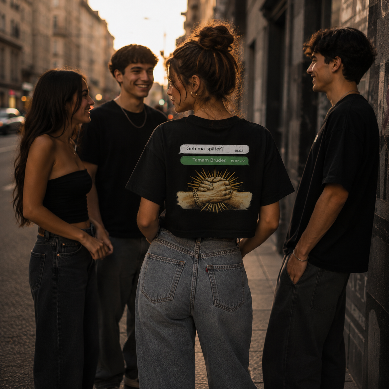 Strizzi Boutique "Tamam Bruder" - Women’s crop top Hinten