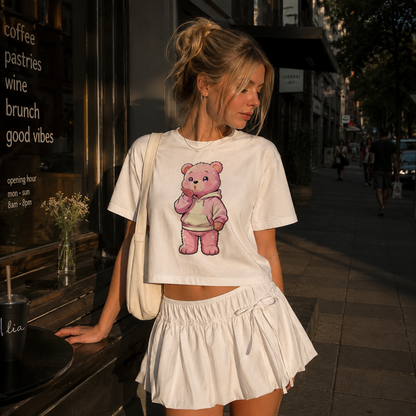 Strizzi Boutique "Bussibär" ohne Schrift - Women’s crop top Vorne
