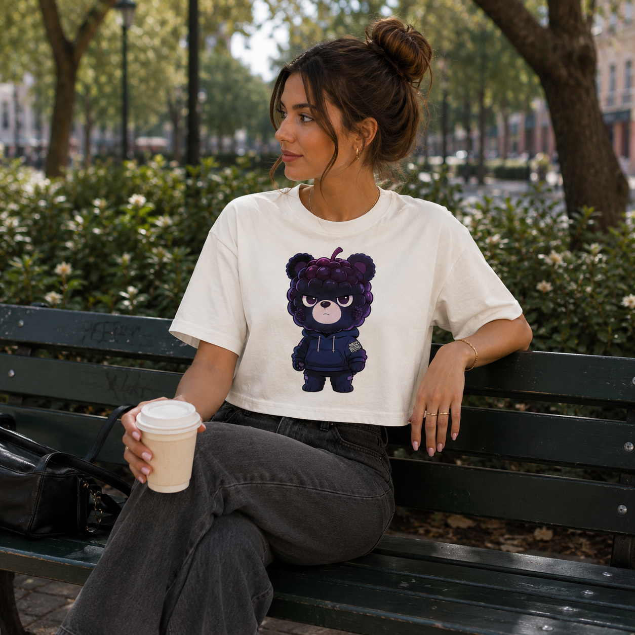 Strizzi Boutique "Brombär" ohne Schrift - Women’s crop top Vorne
