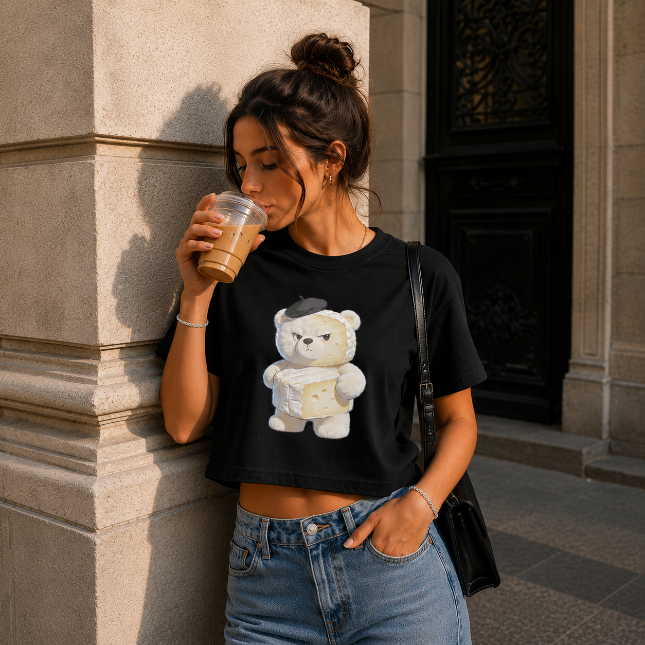 Strizzi Boutique "Gschmackigster" ohne Schrift - Women’s crop top Vorne