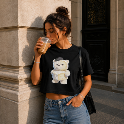 Strizzi Boutique "Gschmackigster" ohne Schrift - Women’s crop top Vorne