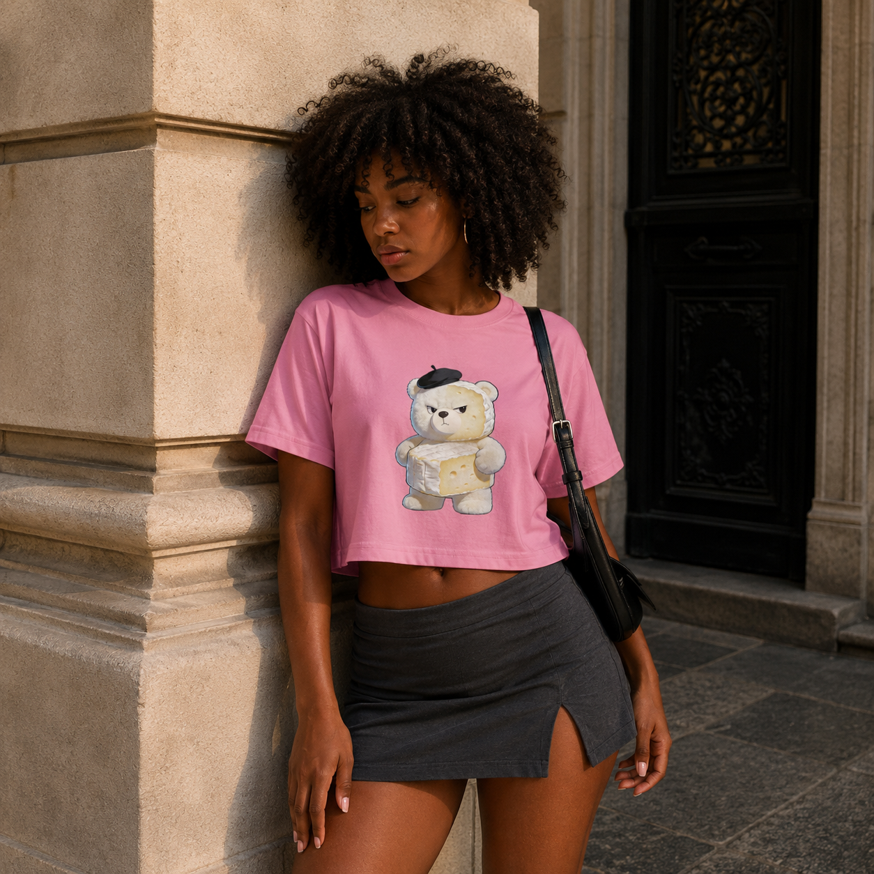 Strizzi Boutique "Gschmackigster" ohne Schrift - Women’s crop top Vorne