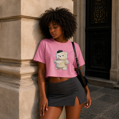 Strizzi Boutique "Gschmackigster" ohne Schrift - Women’s crop top Vorne