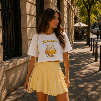 Strizzi Boutique "Eierbär" - Women’s crop top KYR Vorne