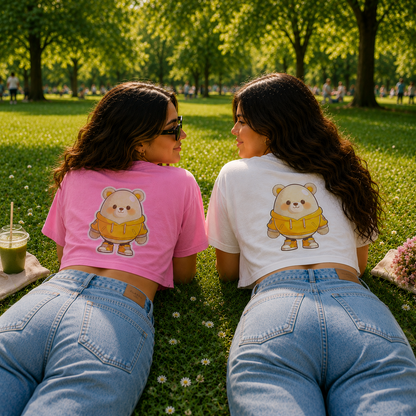 Strizzi Boutique "Eierbär" ohne Schrift - Women’s crop top Hinten