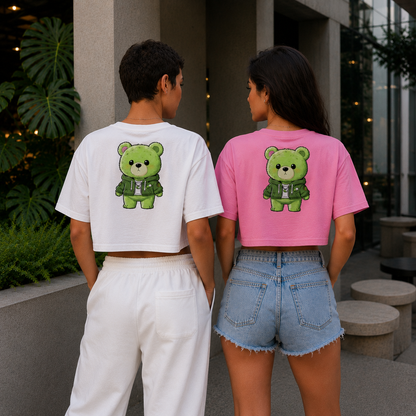 Strizzi Boutique "Hustinettenbär" ohne Schrift - Women’s crop top Hinten