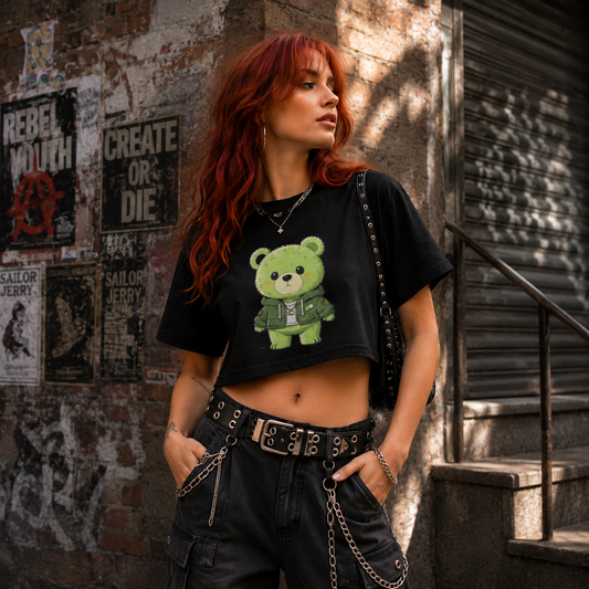 Strizzi Boutique "Hustinettenbär" - Women’s crop top Vorne