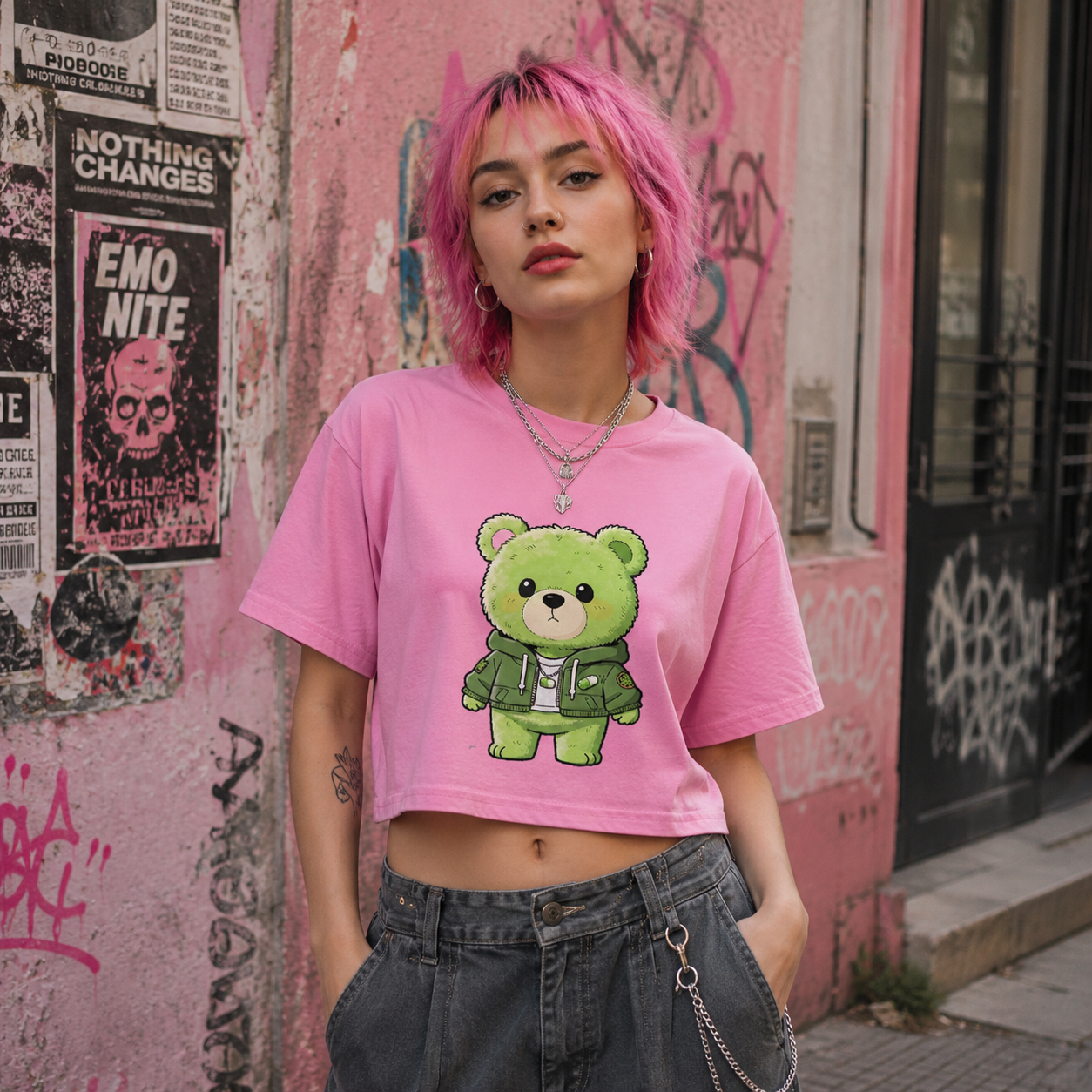 Strizzi Boutique "Hustinettenbär" - Women’s crop top Vorne